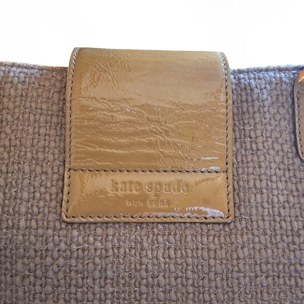 Kate Spade Doris Tweed Patent Leather Turnlock Tote